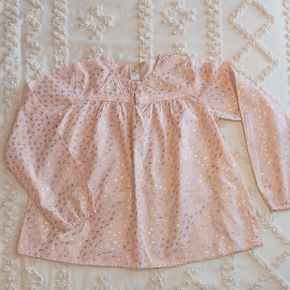 OshKosh B'gosh Other - OshKosh B'gosh Pink and Gold Long Sleeve Blouse